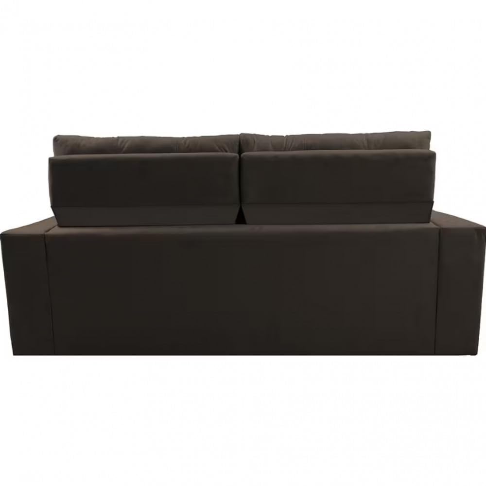 Sofá 3 Lugares Reclinável Cama inBox Clean com Assento Retrátil, Encosto Reclinável em Tecido Velusoft e 170 cm de Largura - Café - Imagem 4