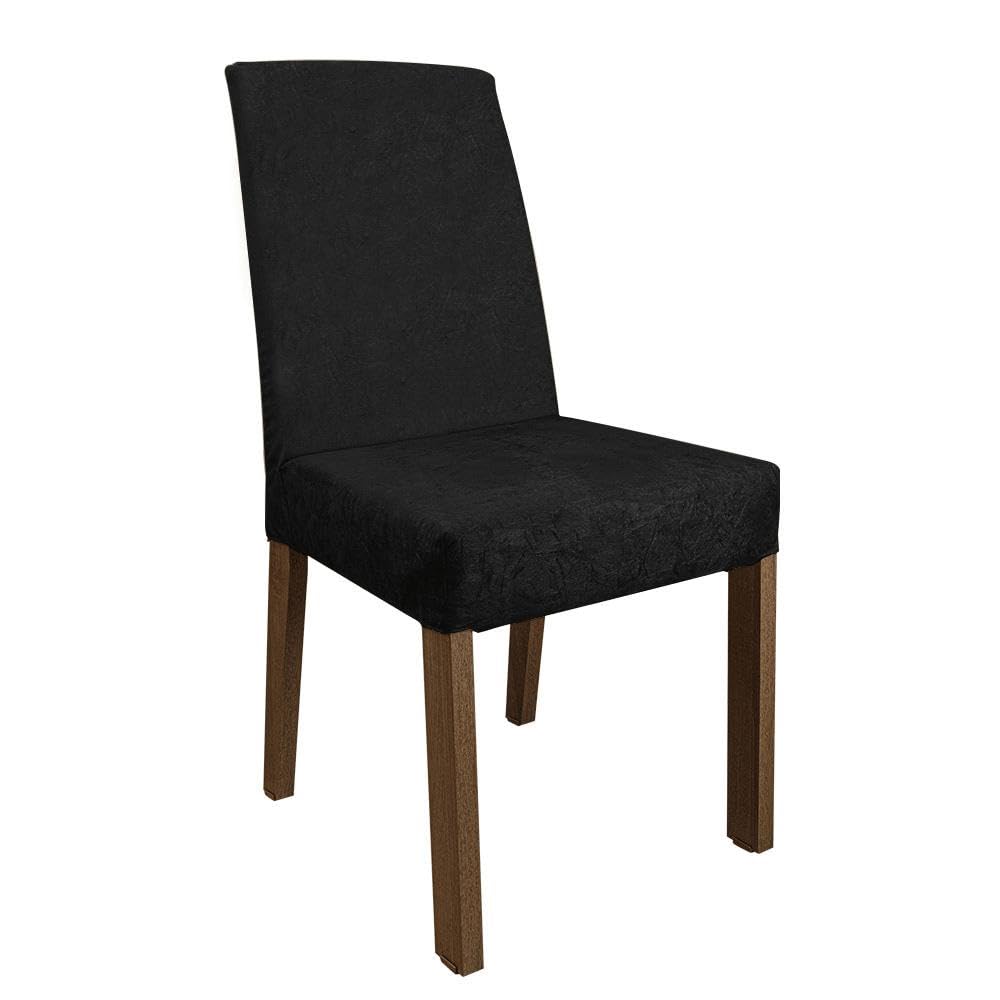 Conjunto Sala de Jantar Mesa Tampo de Vidro 4 Cadeiras Rustic/preto/oxford Zion Madesa - Imagem 3
