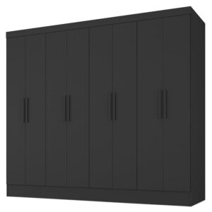 Guarda Roupa Casal 8 Portas 4 Gavetas Jatobá Preto