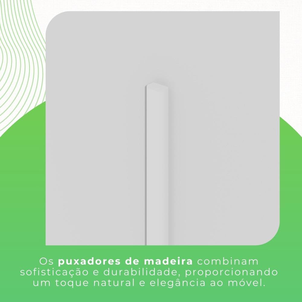 Guarda Roupa Casal 3 Portas 9 Gavetas Luana Sallêto Móveis - Imagem 8