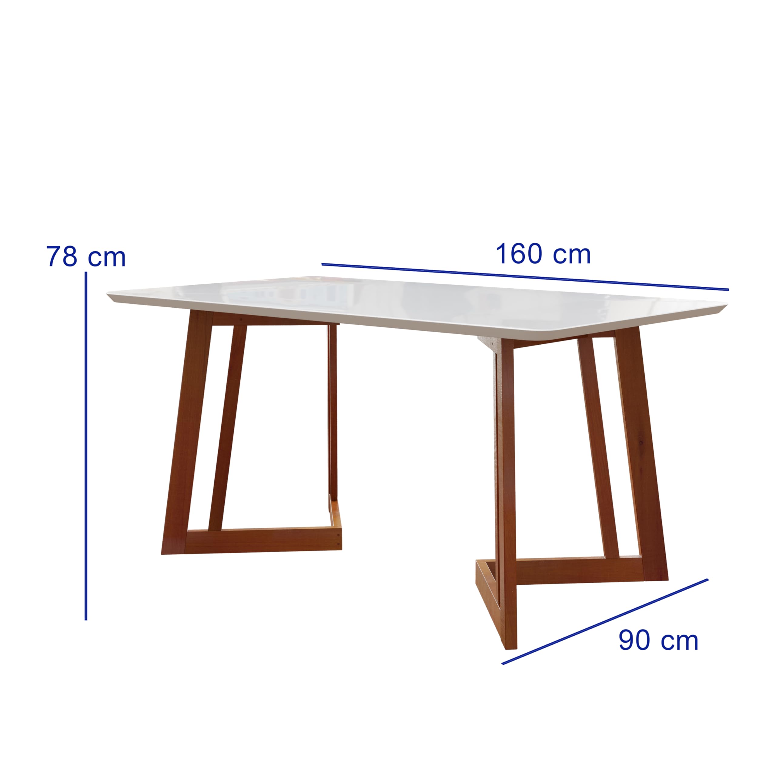 Conjunto Sala de Jantar 6 Lugares Madeira Mesa California e Cadeira Dakota Tecido A40 Móveis Meneghetti Caramelo - Imagem 7